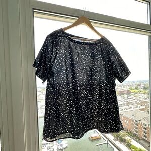 EILEEN FISHER XL TOP - polka dots